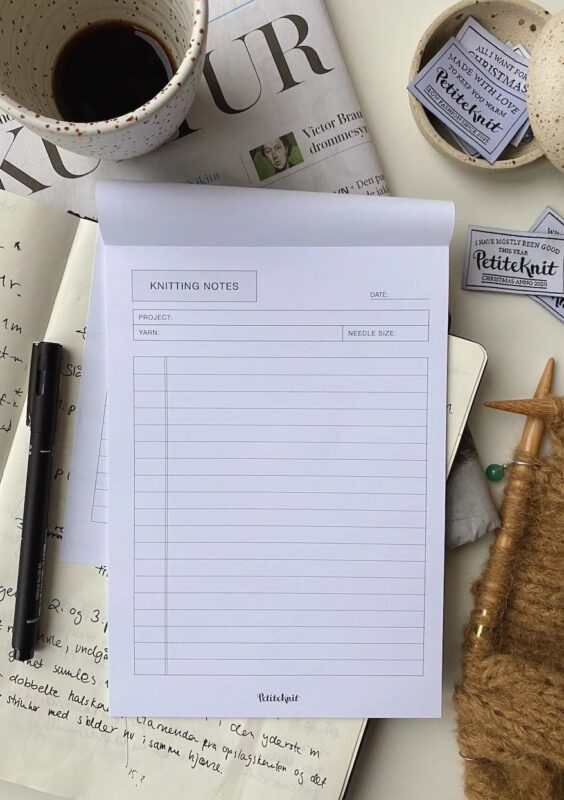 Knitting Notes A5 - Linjerat