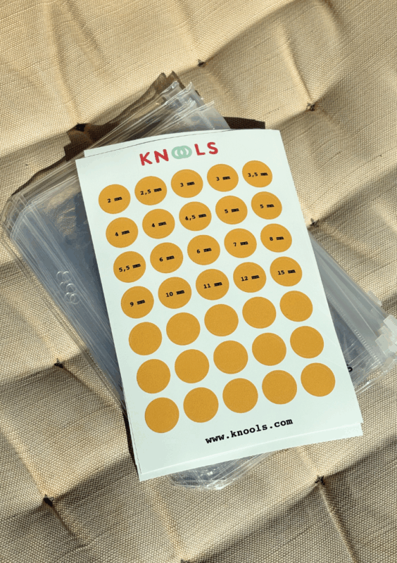 Knools Needle Size Sticker